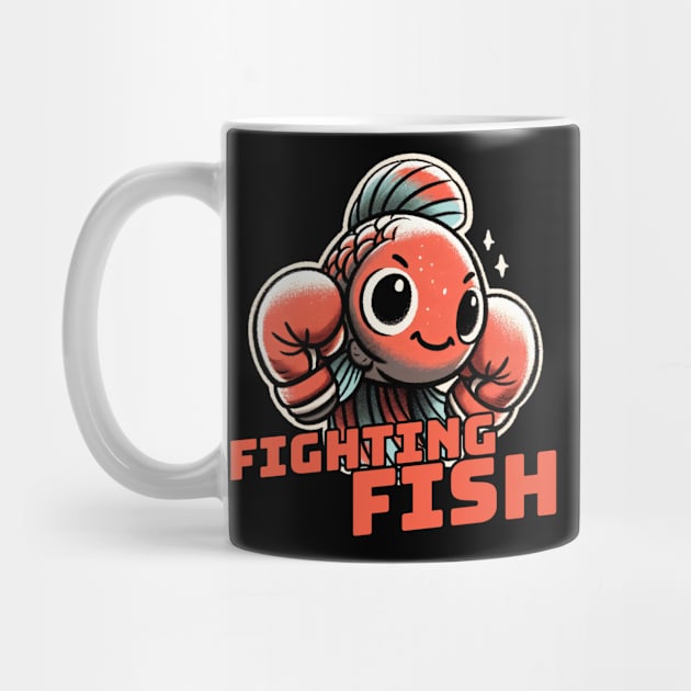 Fighting Fish Betta Fish Aquarist Design by DoodleDashDesigns